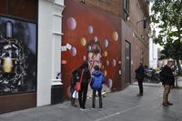 Muurschildering van David Bowie in Brixton, Londen